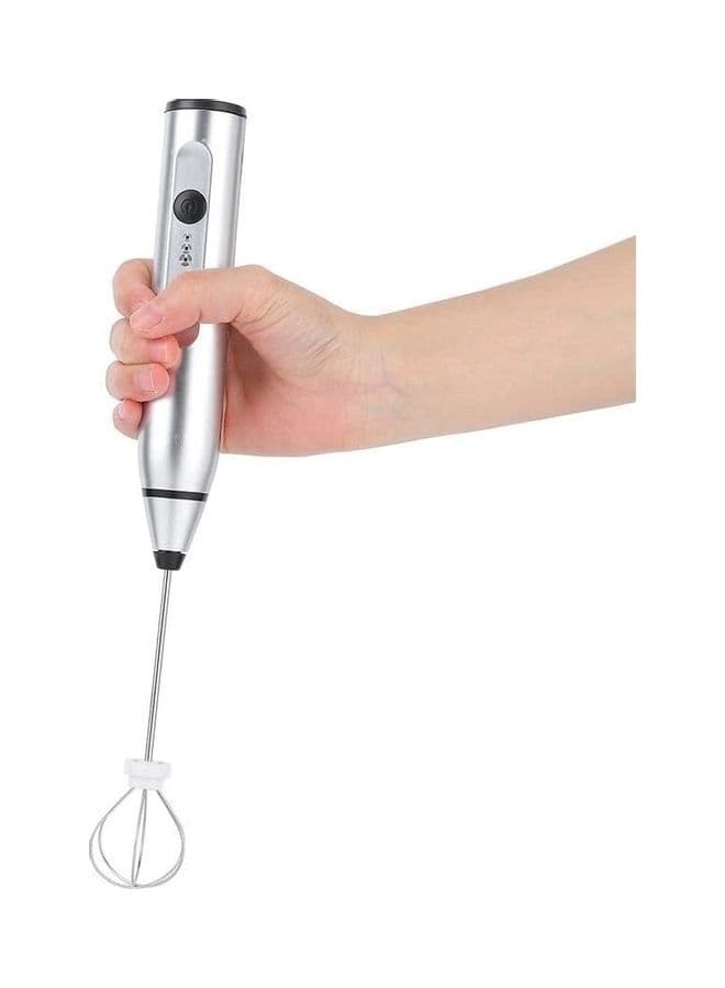 Electric Milk Frother Maker Silver