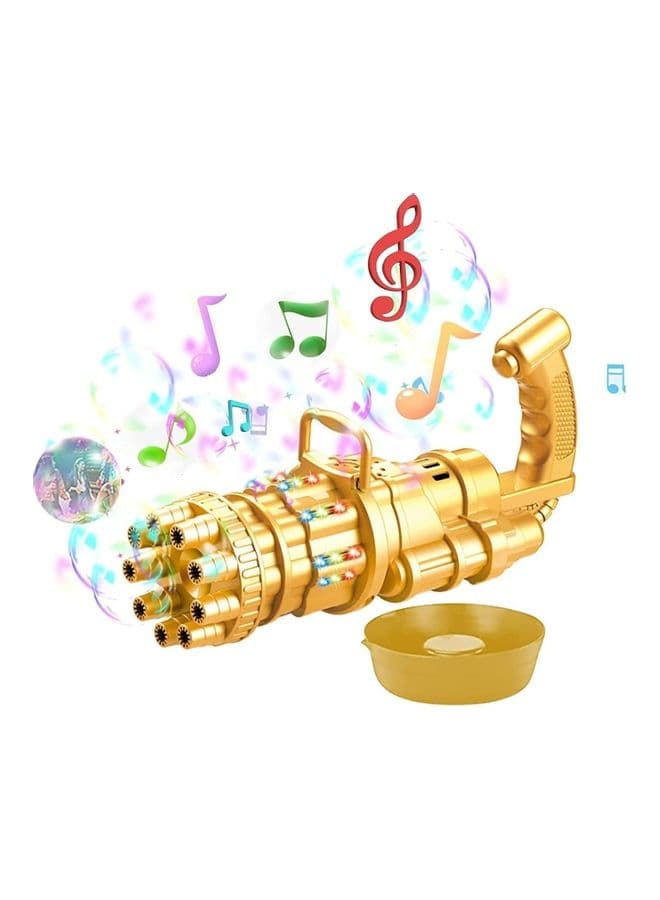 8-Hole Electric Music Bubble Maker Machine Gun Toy