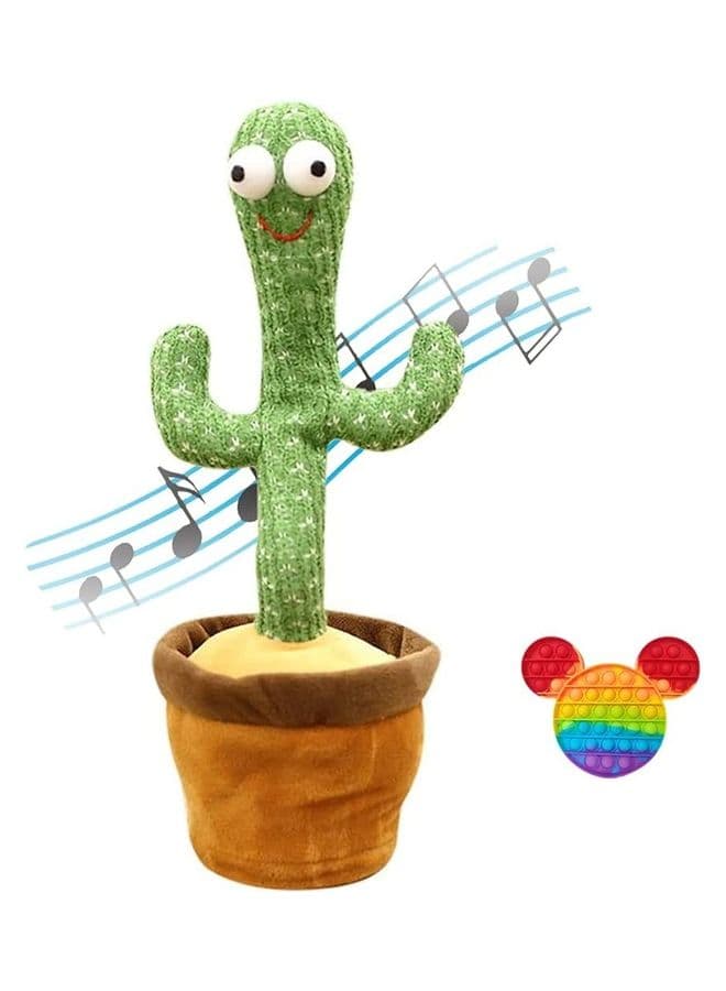 Electric Dancing Cactus Plant Stuffed Toy With Music