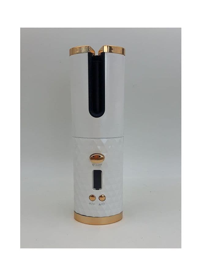 Automatic Hair Curler White/Gold 19x6x5cm
