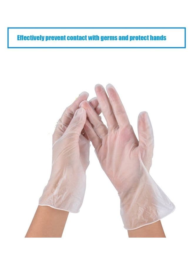 100-Piece Disposable Anti-Static Gloves Clear