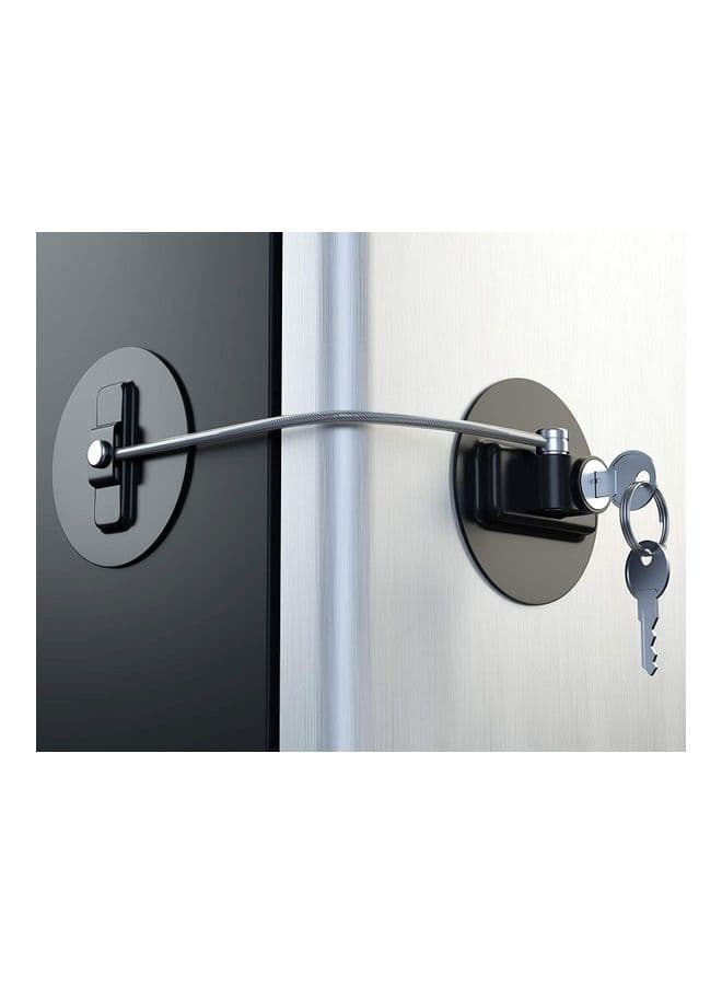 Highly Secured Refrigerator Lock With Keys Black