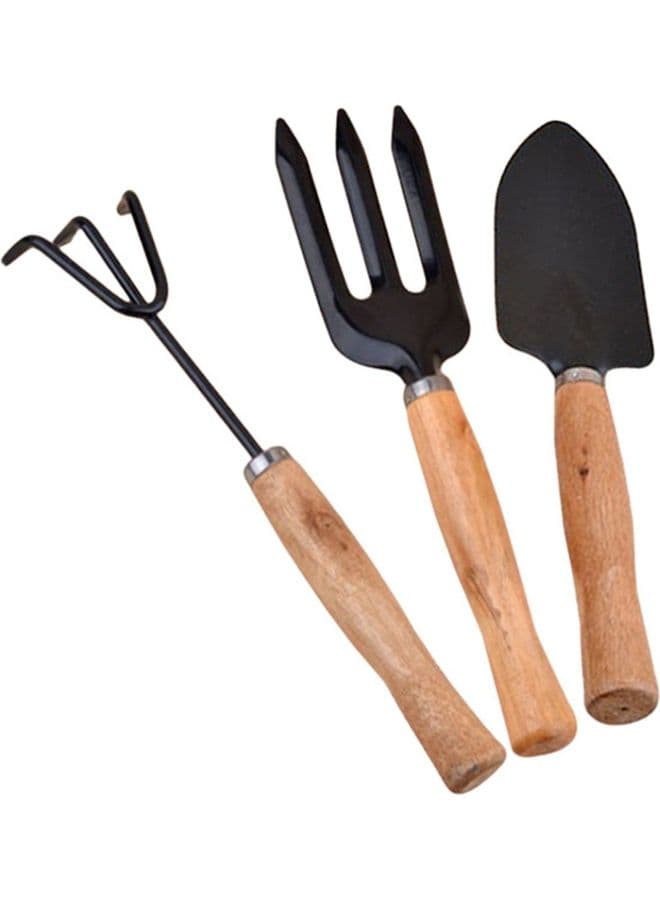 3-Piece Garden Planting Tool Set Black