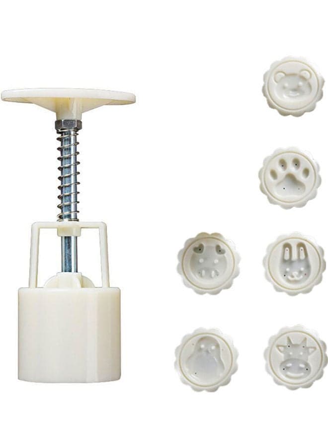 Non-Stick Eco-Friendly ABS Mooncake Mould White 14.0x5.0x5.0cm