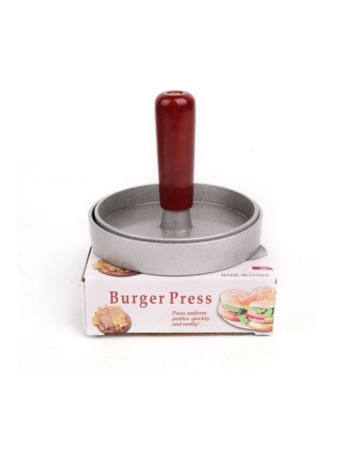 Round Mold Burger Meat Press silver 9*9*6cm