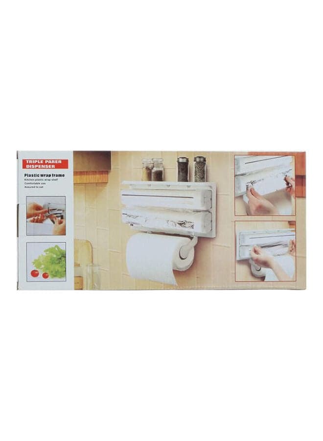 Kitchen Triple Paper Dispenser White