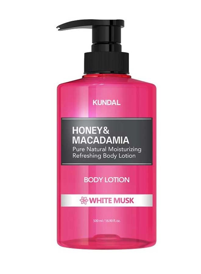Honey & Macadamia Pure Natural Moisturizing Refreshing Body Lotion White Musk 500grams