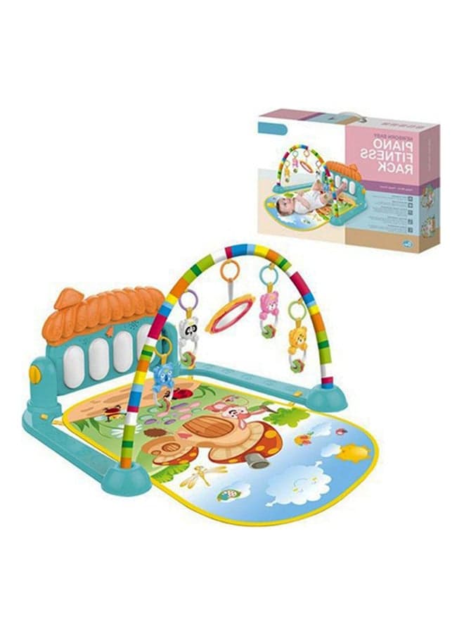 2-In-1 Baby Kick And Play Piano Gym Mat With Rattles