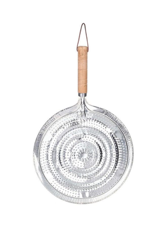Ring Heat Diffuser With Wooden Handle Silver