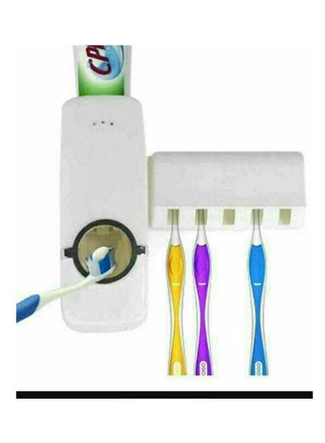 Toothpaste Dispenser & Brush Holder Multicolour 14*10*7cm