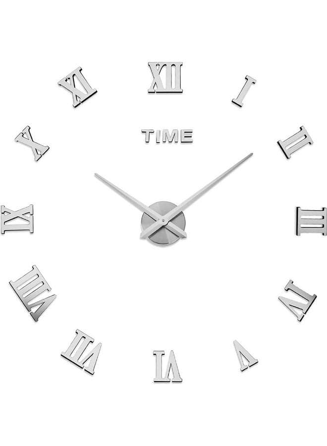 Wall Clock Perfect For Home, Office Decor Silver