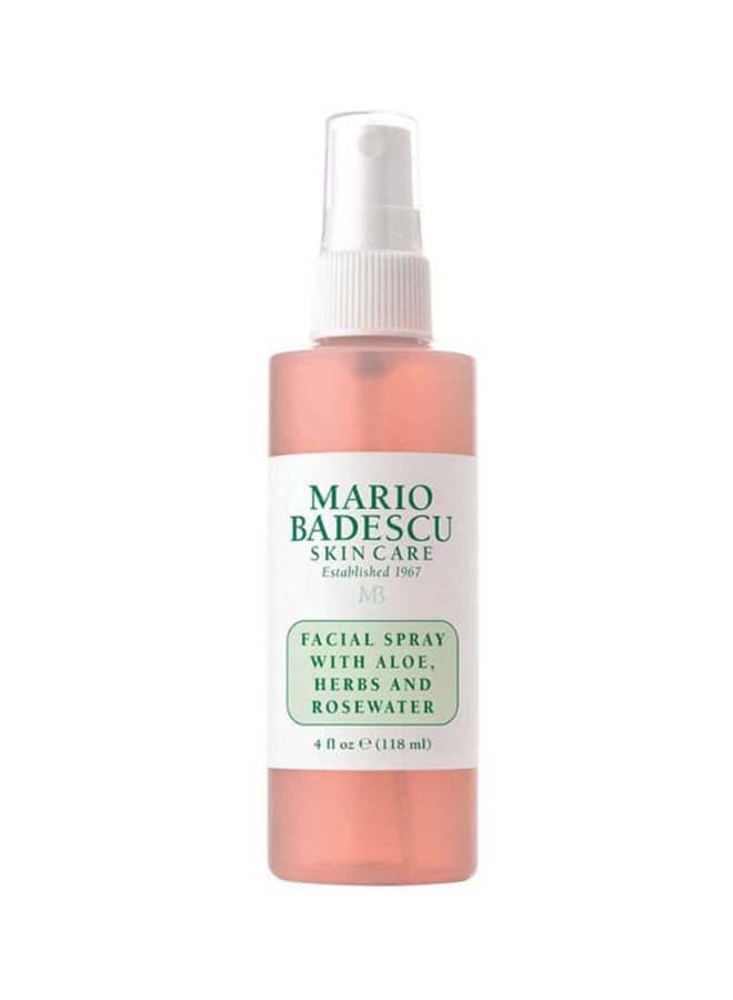 Facial Spray With Aloe, Herbs And Rosewater Clear 118ml