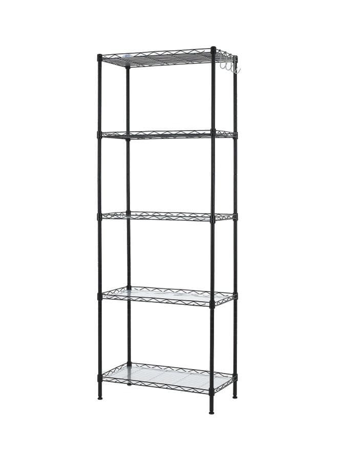 5-Tier Wire Shelve Black