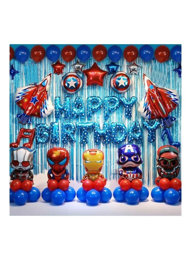 Superhero Themed Birthday Party Decoration Balloons Set