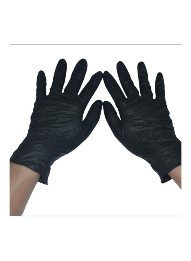 Pair Of 50 Disposable Nitrile Gloves Black
