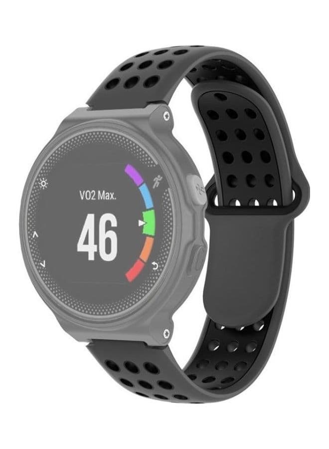 Canvas Watch Strap For Garmin Forerunner 220 / 230 / 235 / 630 / 620 / 735 Black