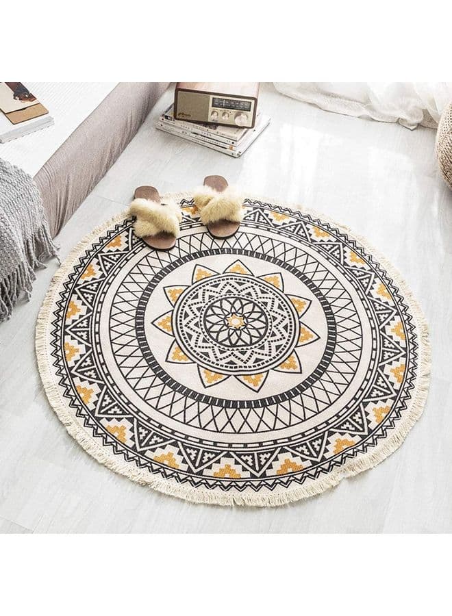 Nordic Handmade Tassel Carpet Multicolour 90cm