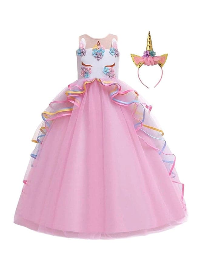 Unicorn Princess Costume Birthday Pageant Party Dance Performance Fancy Dress Up Outfit 14 - 15 Years