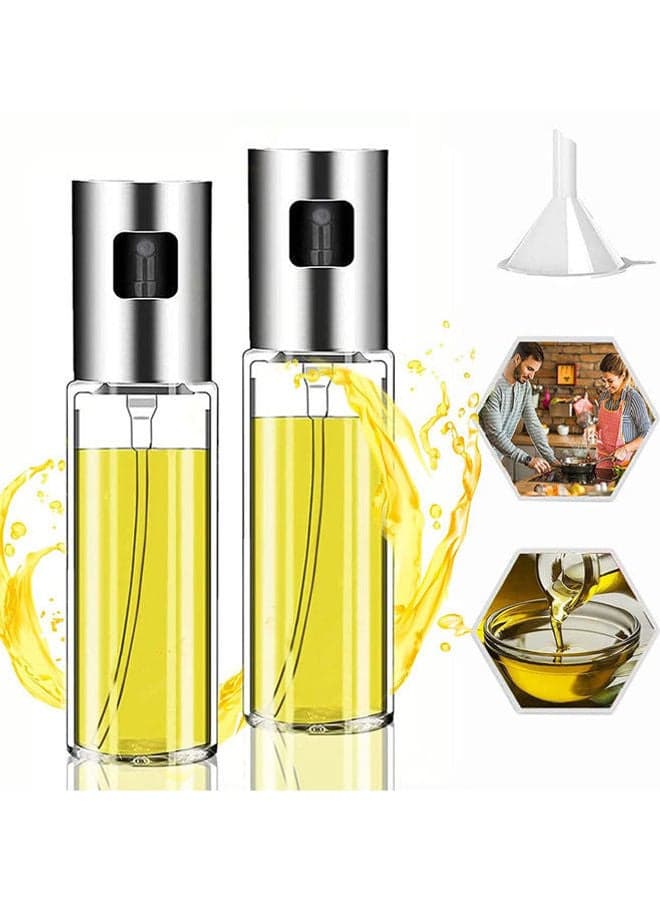 Olive Oil Sprayer For Cooking, 2 Pack Oil Spray Mister Clear 100 mlcm