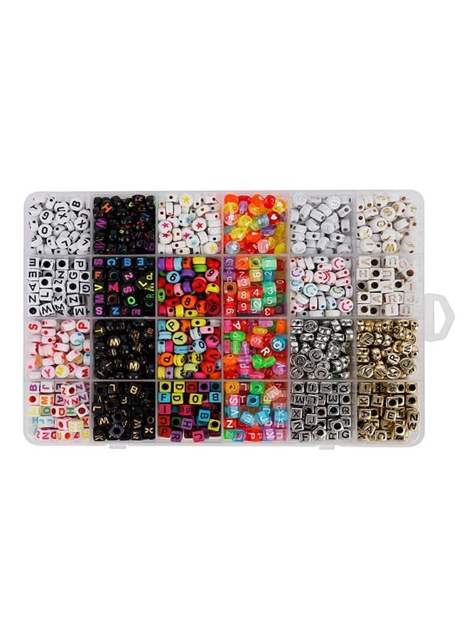 1550 Alphabet Letter Beads Jewellery Making DIY Bracelet Craft Kit 21 x 14 x 2.5cm
