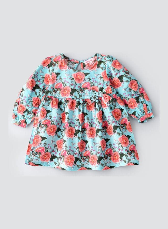 Woven Floral Print Dress Multicolour