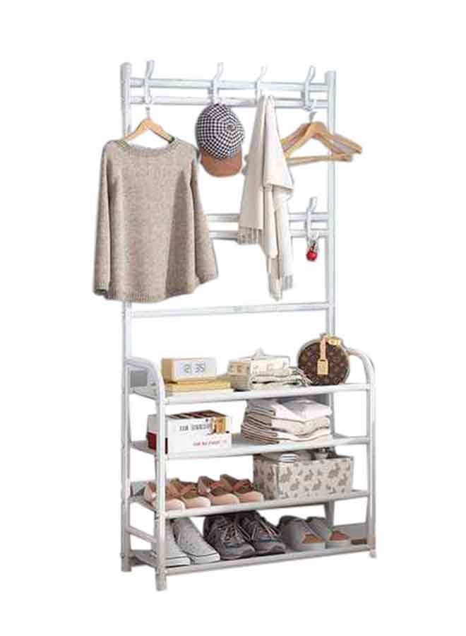 Multi-Layer Shoe Rack White 80x25.5x152.5cm