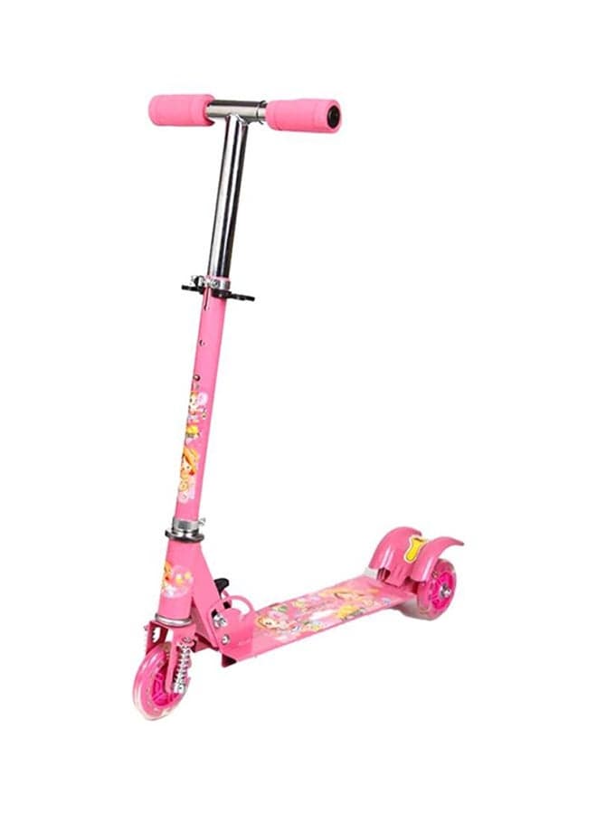 3-Wheel Foldable Scooter Lightweight And Easy To Carry Anywhere For Kids Pink 74x110x17cm