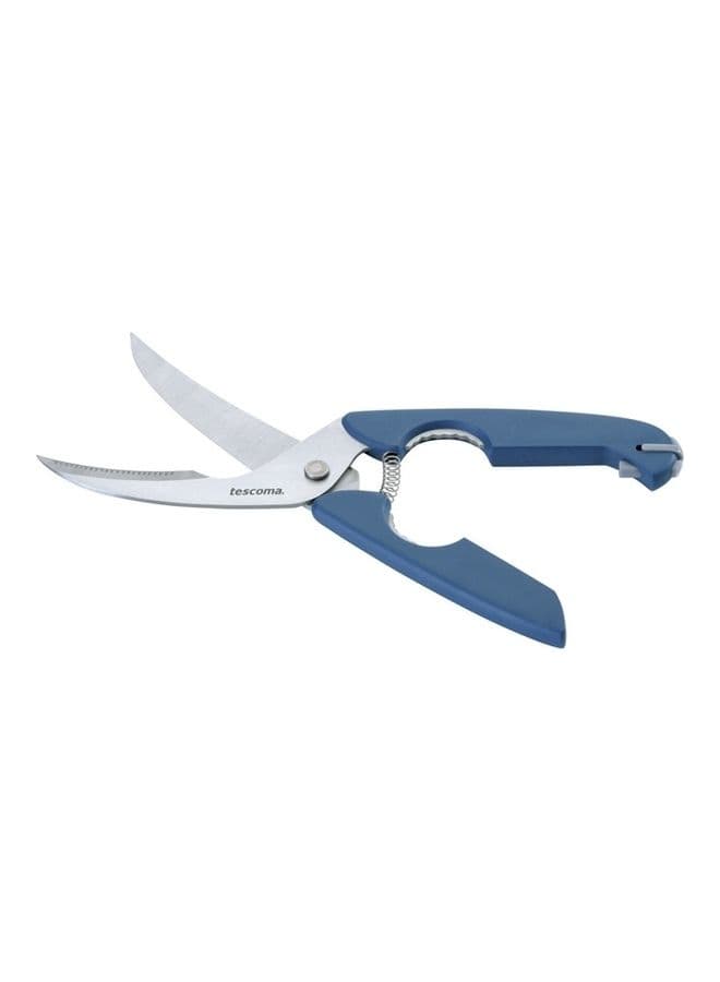 Poultry Shears Silver/Blue 25cm