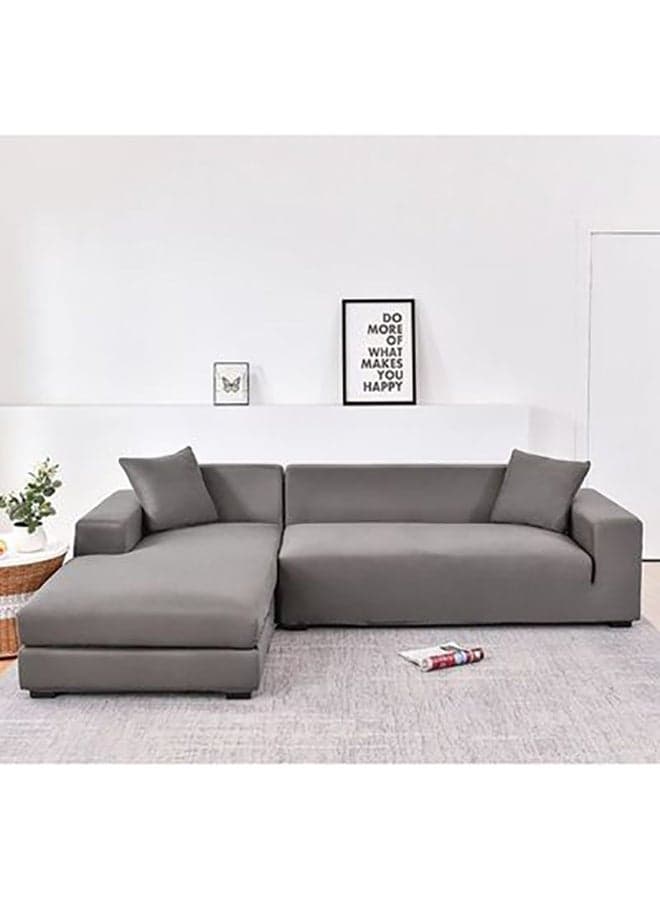 L-shaped Sofa Cover Set Grey