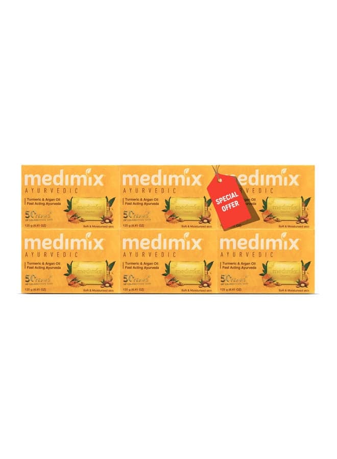 Ayurvedic Bath Soap Turmeric 125gms 6 X 125grams