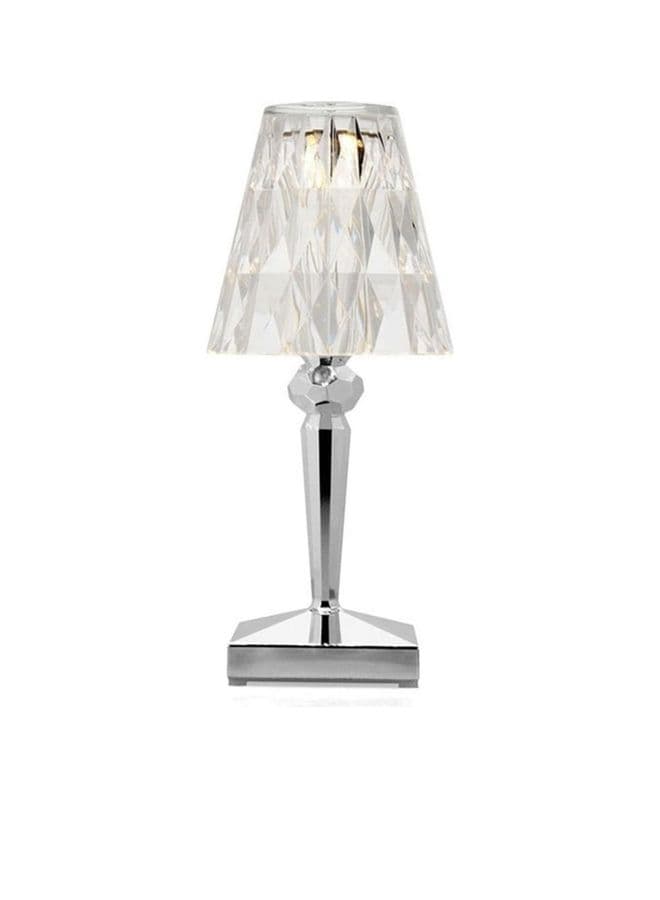 Diamond Table Lamp Silver 21cm