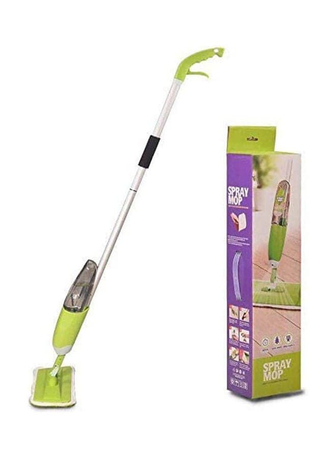 Healthy Spray Mop With Removable Washable Cleaning Microfiber Pad And Integrated Water Spray Mechanism Green