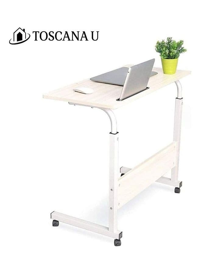 Adjustable Portable Laptop Desk Bedside Computer Table White 80x90x40cm