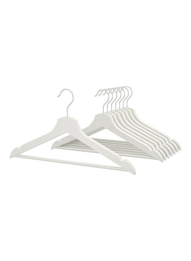 8-Piece Multi-Functional Hanger Set White 43X14X8cm
