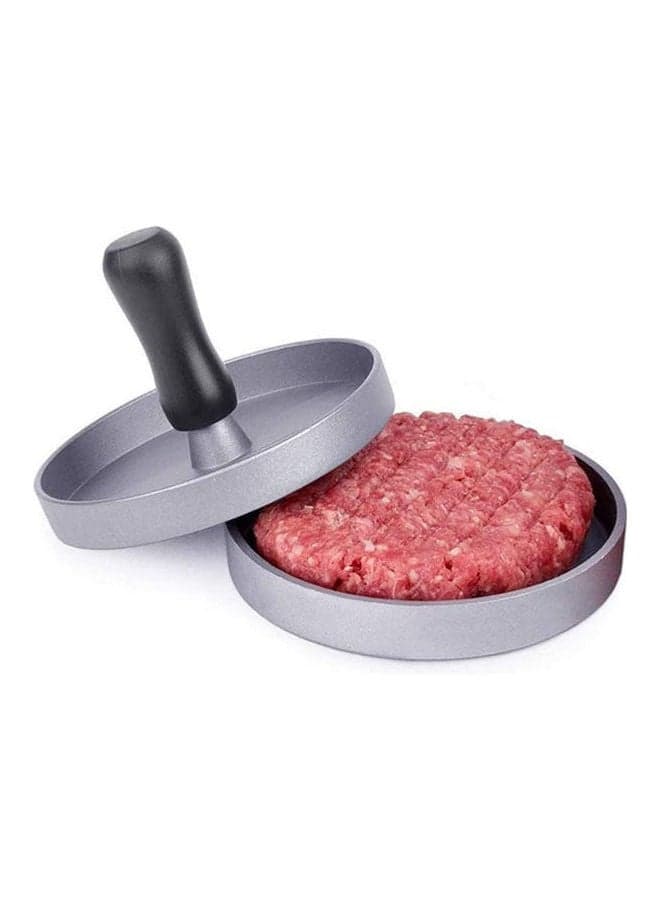 Hamburger Press Patty Maker Aluminum Non-Stick Burger Press For Kitchen Bbq Grill Silver