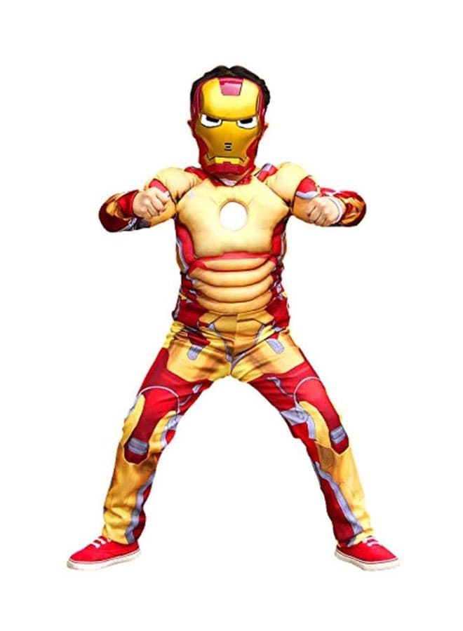 Avengers Iron Man Costume With Muscle And Mask 4 - 5 Years