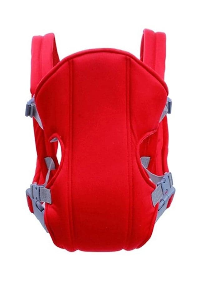 4-In-1 Kids Adjustable Carrier With Comfortable Head Support And Buckle Strap - Red