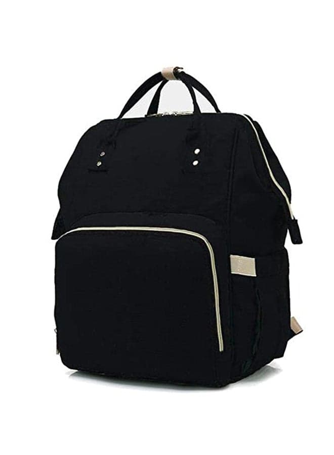 Stylish Maternity Multi-Functional Large Capacity Durable Baby Diaper Bag Backpack- Black
