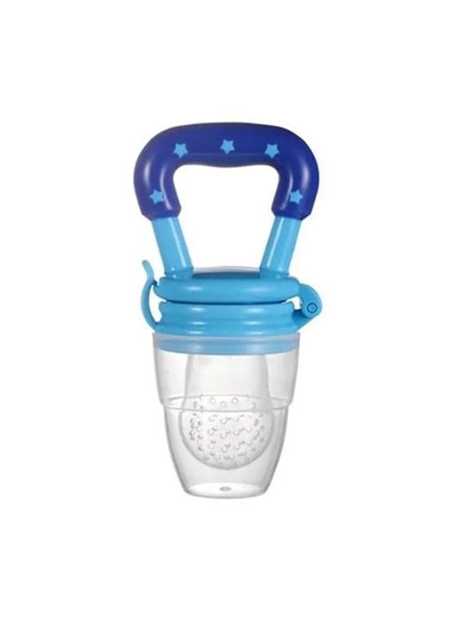 Small Convenient Silicone Fresh Fruit And Vegetable Nibbler Teething Feeder For Kids - Blue