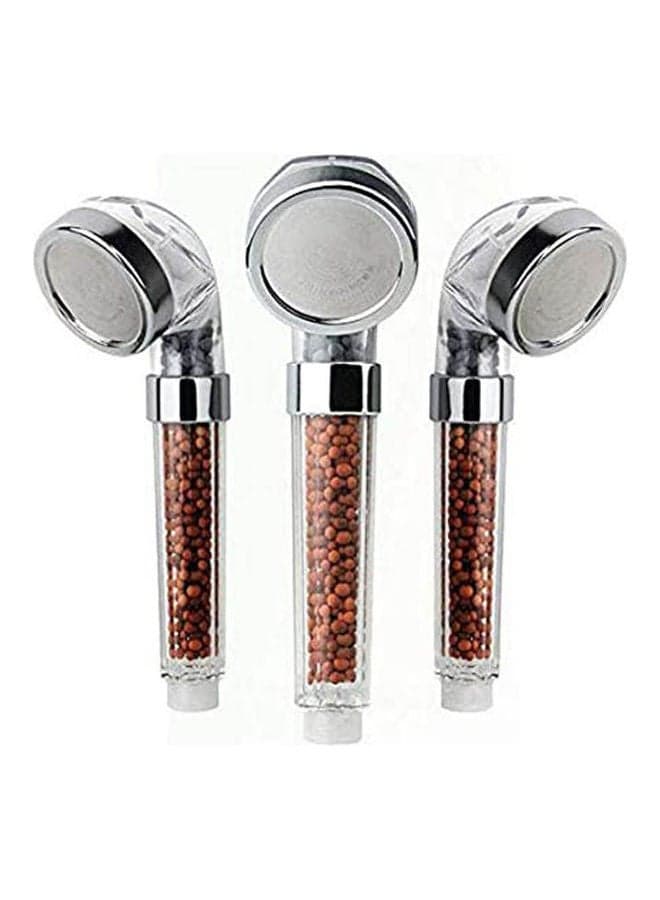 Spa Shower Head With Water Saving Filter For Hair Falling And Dry Skin Silver 21.8 x 12 x 5.6cm