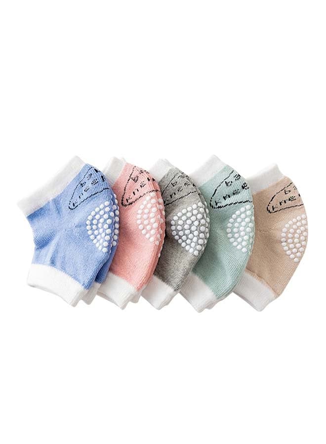 5-Pairs Of Baby's Breathable Anti-Fall Crawling Knee Pads Set