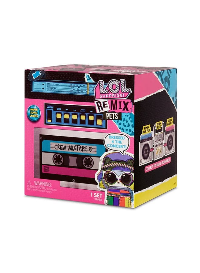 Remix Pets- Dressed 4 The Concert Set- Collect To Built Boombox, Multicolor