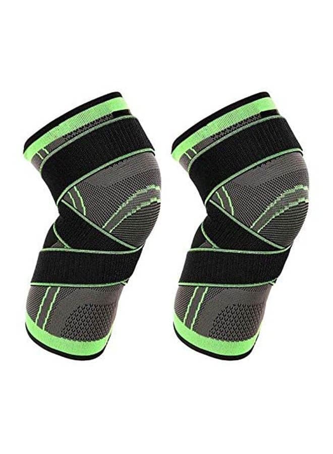 2Pcs Compression Knee Sleeve Relief Arthritis Pain Knee Brace Support Sports Knee Pads L
