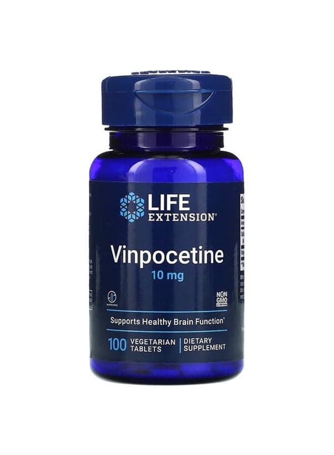 Vinpocetine Dietary Supplement 10mg - 100 Vegetarian Tablets