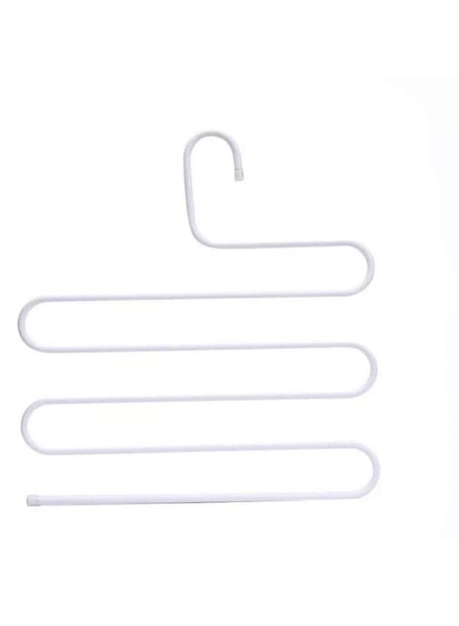 S-Shaped 5-Layered Clothes Hanger White 36cm