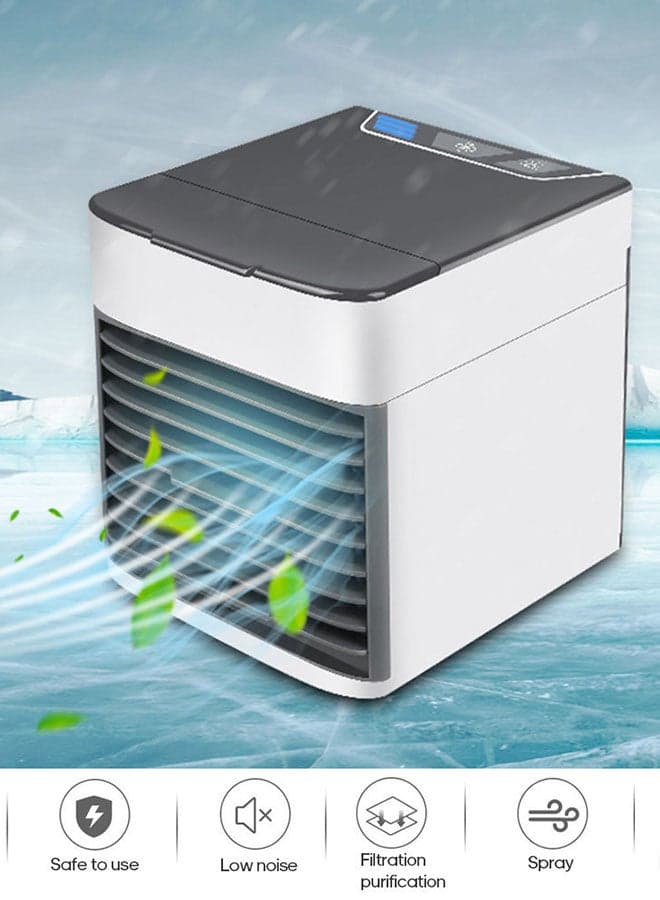 USB Mini Air Cooler Fan HL99-LU White