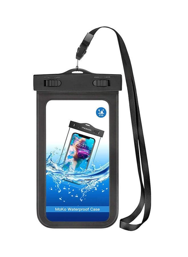 Waterproof Phone Case Cover Black/Clear