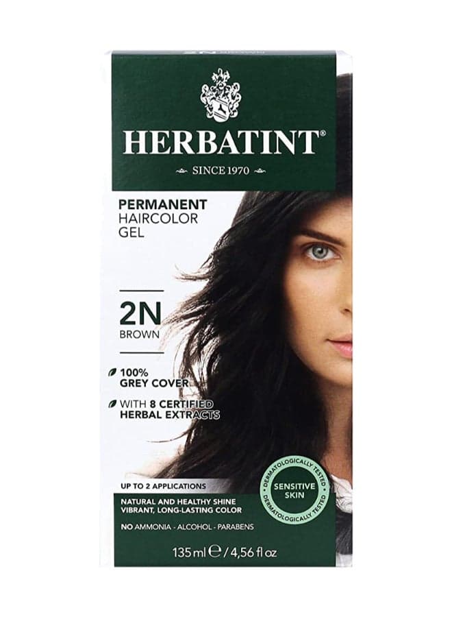 Permanent Hair Color Gel 2N Brown 135ml
