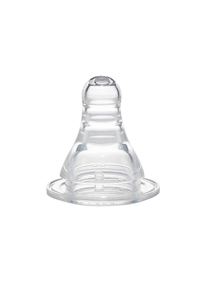 Pack of 2- Flexible Peristaltic Nipple, 4m+, Clear