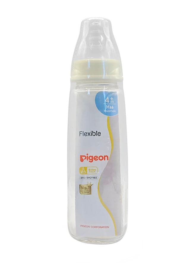 Flexible Slim Glass Feeding Bottle BPA Free 4+ Months 240ml